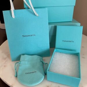 New Tiffany & Co. gifting bundle pouch, box and gift bag